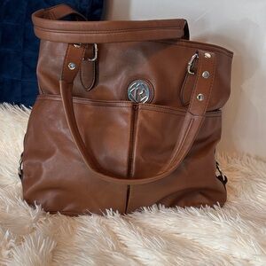 Relic Tan Tote with Silver Details